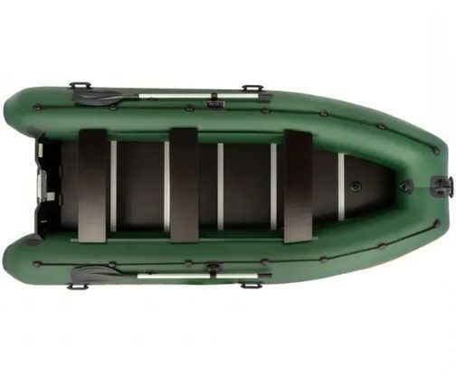 Kolibri KM-400DSL green motor keel inflatable boat + plywood deck
