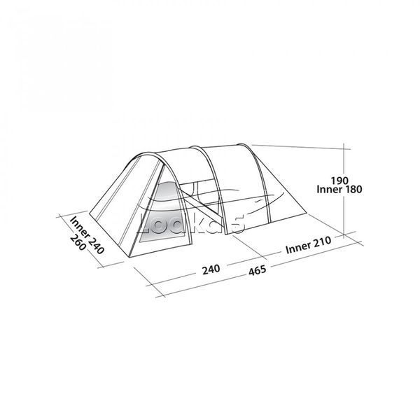 Палатка Easy Camp Galaxy 400 Teal Green (зеленая, 4-местная)
