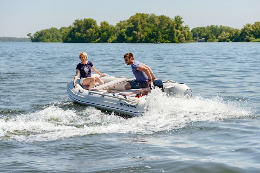 Kolibri KM-360DXL motor keel inflatable boat + aluminum hull