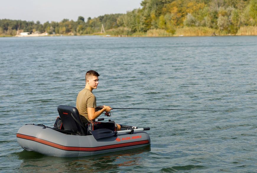 Kolibri K-180F (Bateau &agrave; rames gonflable gris fonc&eacute; + Air-Deck)
