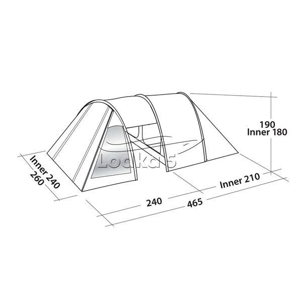 Палатка Easy Camp Galaxy 400 Steel Blue (синяя, 4-местная) (120413)