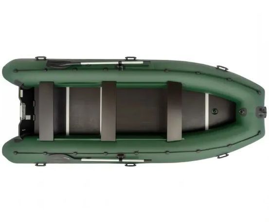 Kolibri KM-450DSL green motor keel inflatable boat + plywood pail