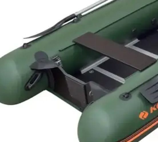 Kolibri KM-450DSL green motor keel inflatable boat + plywood pail