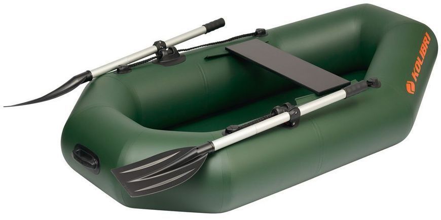 Kolibri K-190 green inflatable rowing boat, without deck