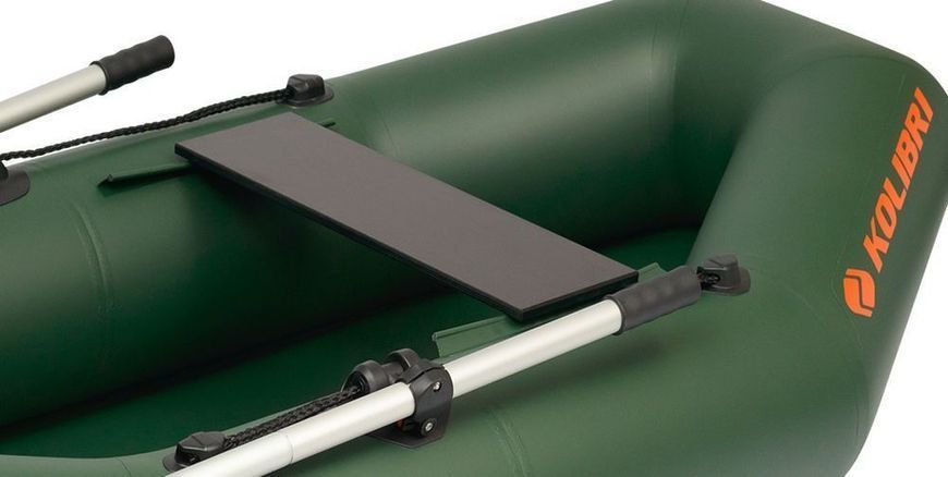 Kolibri K-190 green inflatable rowing boat, without deck