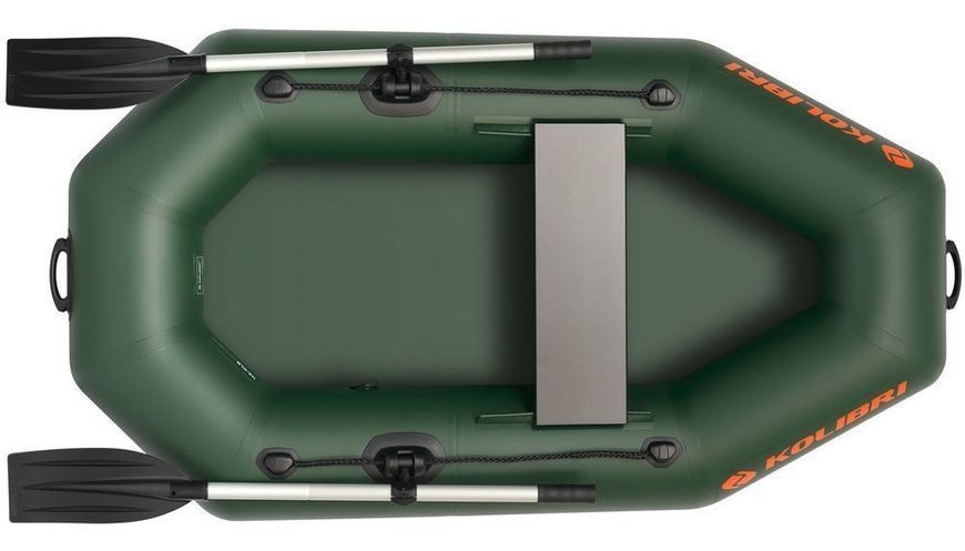 Kolibri K-190 green inflatable rowing boat, without deck