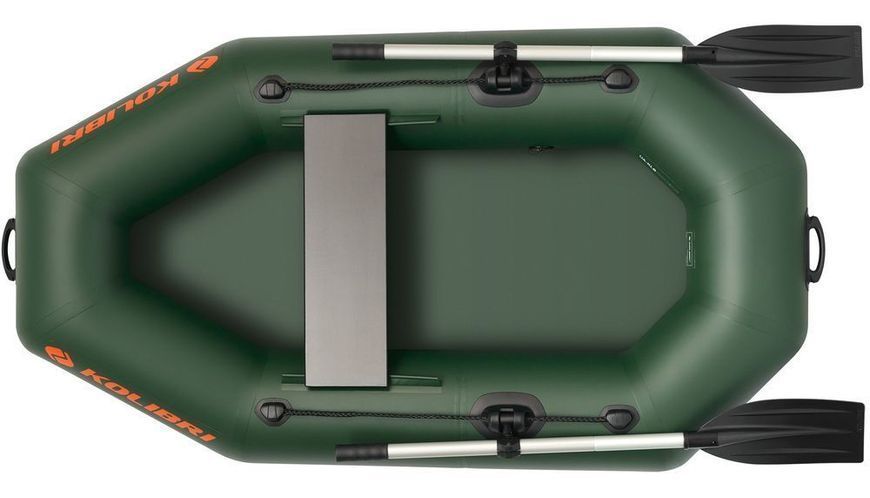 Kolibri K-190 green inflatable rowing boat, without deck