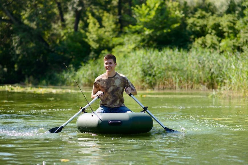 Kolibri K-190 green inflatable rowing boat, without deck