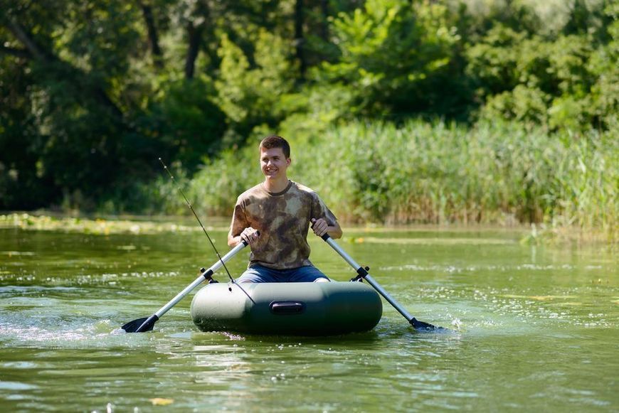 Kolibri K-210 green inflatable rowing boat, without deck