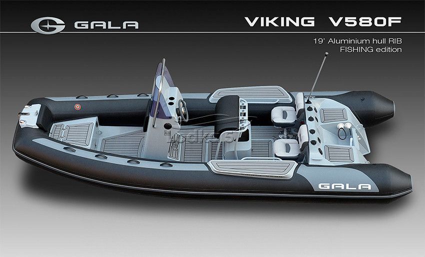 GALA Viking Fishing V580F RIB (Гала Викинг РИБ В580Ф) надувная лодка с алюминиевым дном