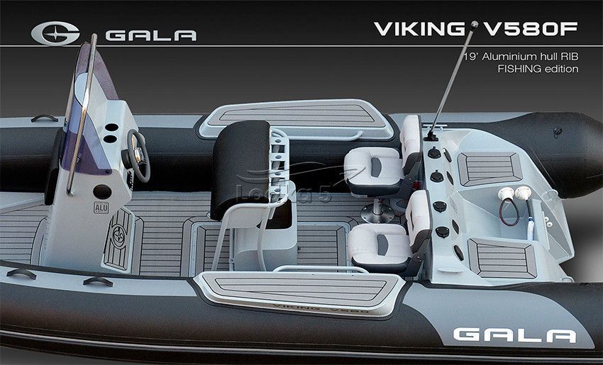 GALA Viking Fishing V580F RIB (Гала Викинг РИБ В580Ф) надувная лодка с алюминиевым дном