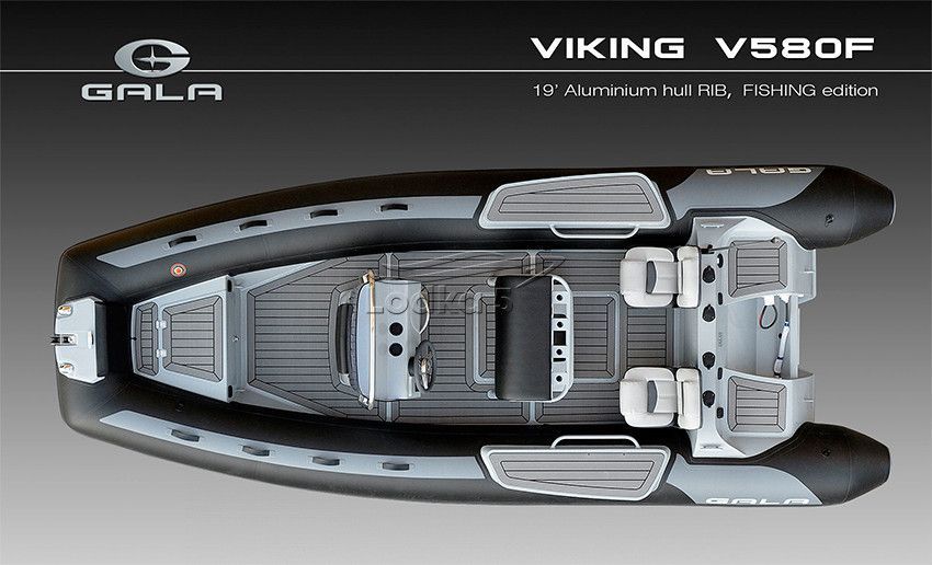 GALA Viking Fishing V580F RIB (Гала Викинг РИБ В580Ф) надувная лодка с алюминиевым дном
