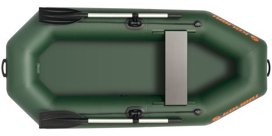 Kolibri K-230 (Kolibri K-230) barca a remi gonfiabile verde, senza ponte Kolibri K-230 green фото