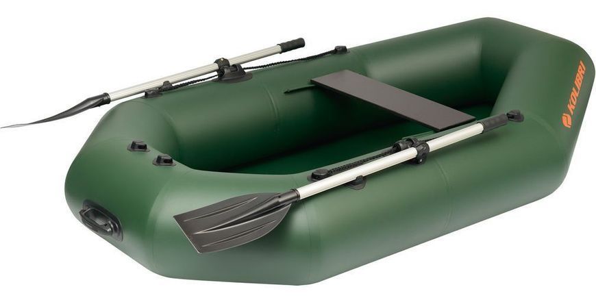 Kolibri K-220T green inflatable rowing boat, without deck
