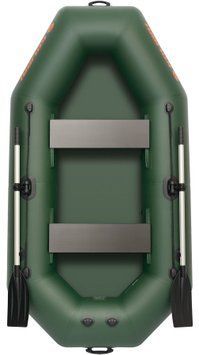 Kolibri K-240T green inflatable rowing boat, without deck