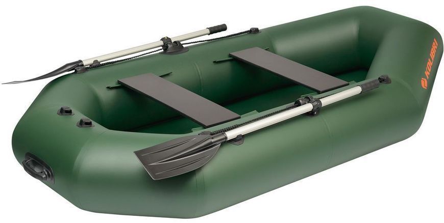 Kolibri K-240T green inflatable rowing boat, without deck