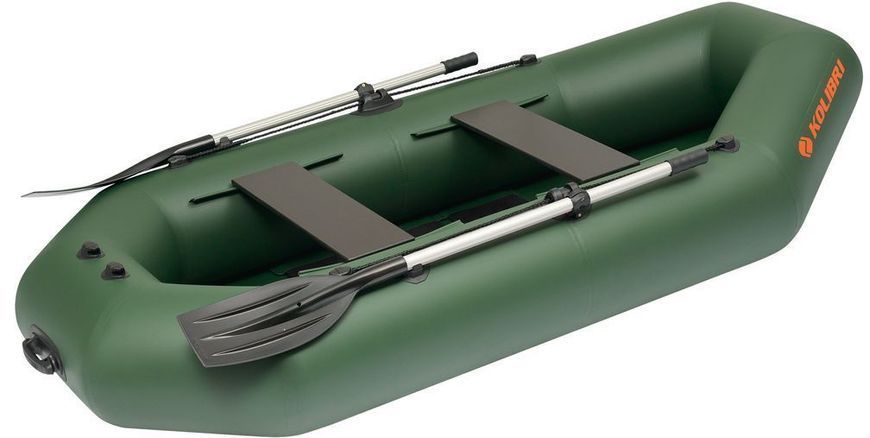Kolibri K-260T green inflatable rowing boat, without deck