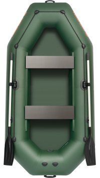 Kolibri K-280CT green inflatable rowing boat, without deck