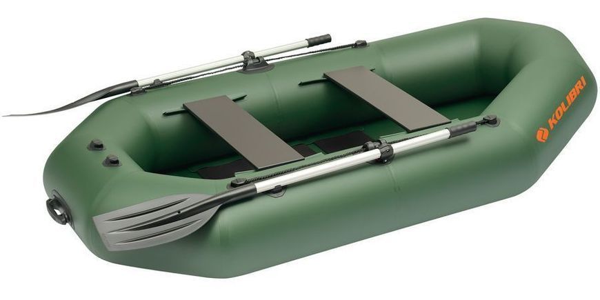 Kolibri K-250T green inflatable rowing boat, without deck