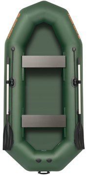 Kolibri K-290T green inflatable rowing boat, without deck