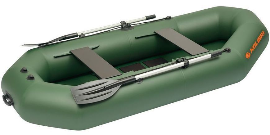 Kolibri K-290T green inflatable rowing boat, without deck