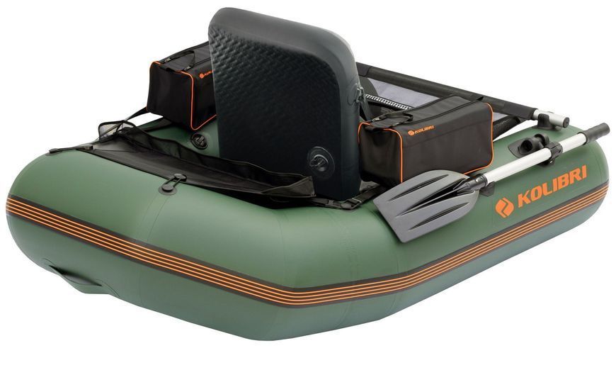 Bateau &agrave; rames gonflable vert Kolibri K-180F avec pont gonflable