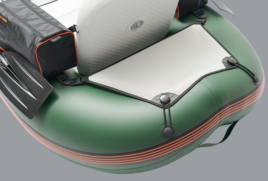 Bateau &agrave; rames gonflable vert Kolibri K-180F avec pont gonflable