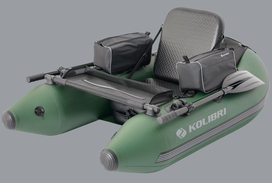Bateau &agrave; rames gonflable vert Kolibri K-180F avec pont gonflable