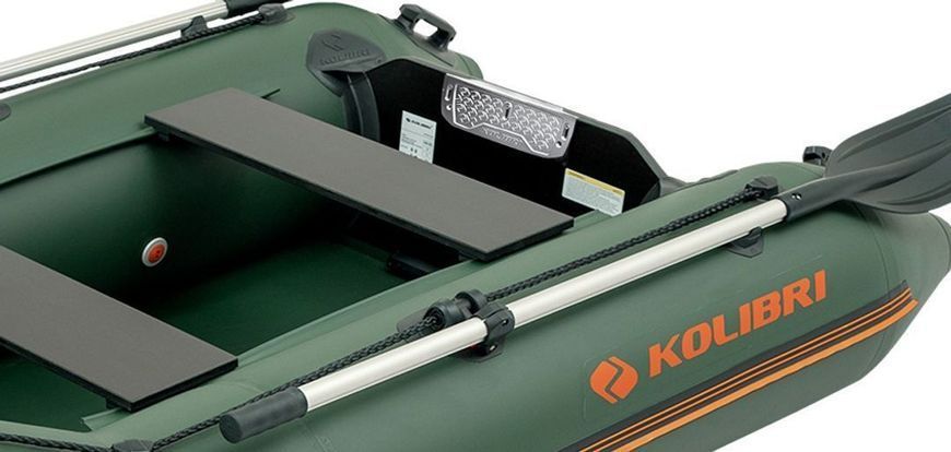 Kolibri KM-260 green motor inflatable boat, without deck