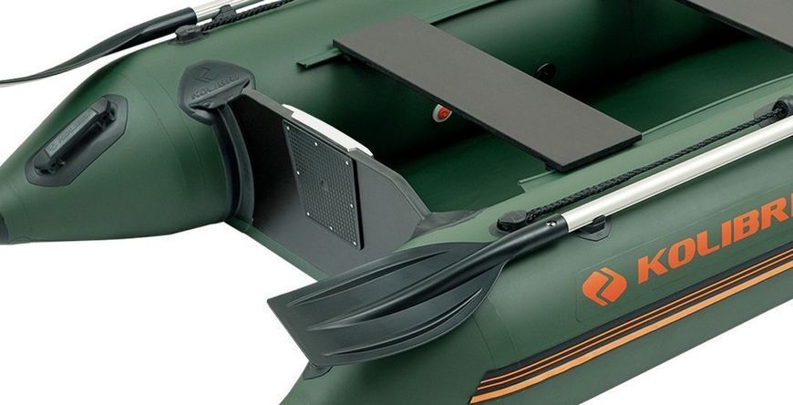 Kolibri KM-260 green motor inflatable boat, without deck