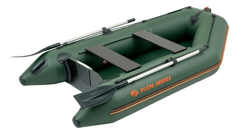 Kolibri KM-260 green motor inflatable boat, without deck