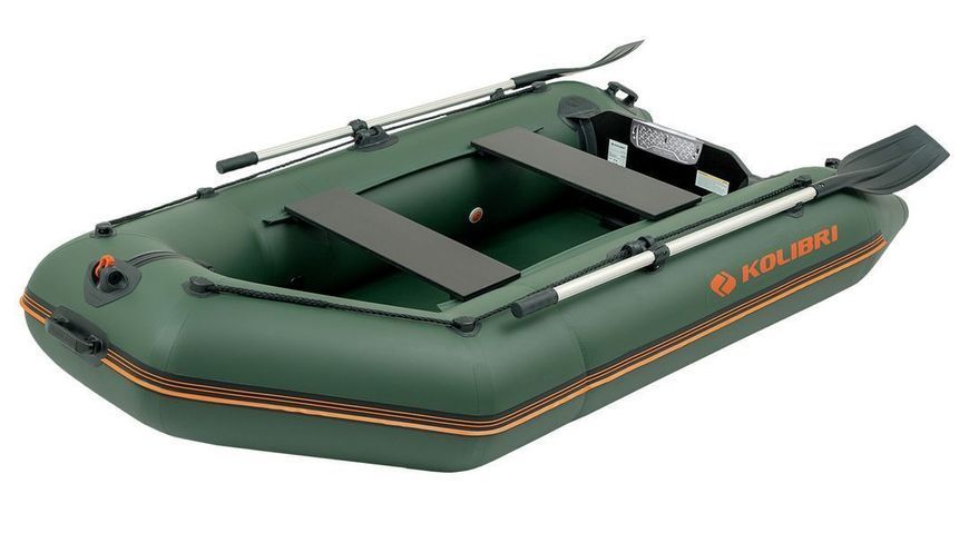 Kolibri KM-260 green motor inflatable boat, without deck
