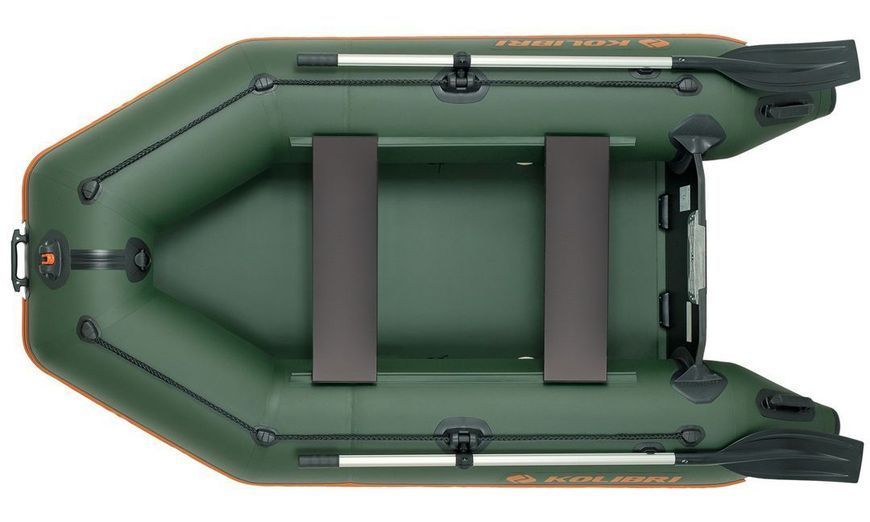 Kolibri KM-260 green motor inflatable boat, without deck