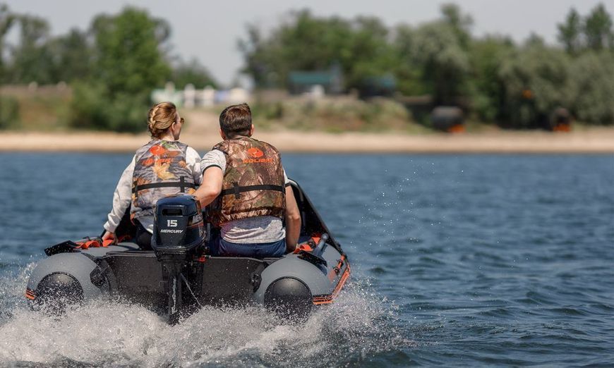 Kolibri KM-300XL dark gray motor inflatable boat + Air-Deck