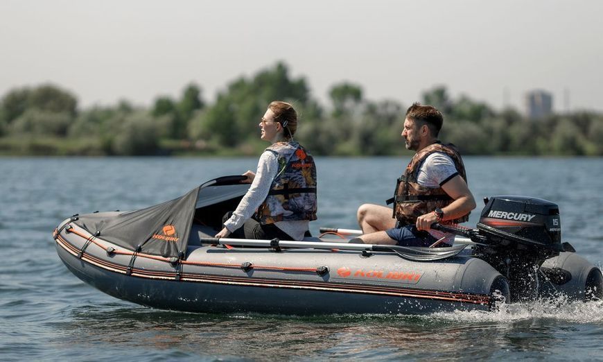 Kolibri KM-300XL dark gray motor inflatable boat + Air-Deck