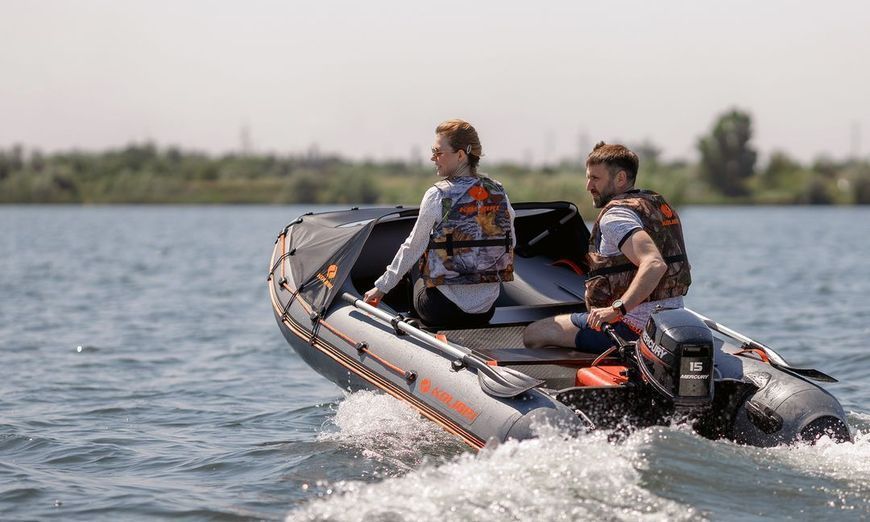 Kolibri KM-300XL dark gray motor inflatable boat + Air-Deck