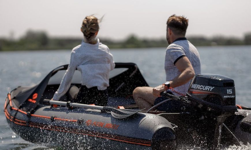 Kolibri KM-300XL dark gray motor inflatable boat + Air-Deck