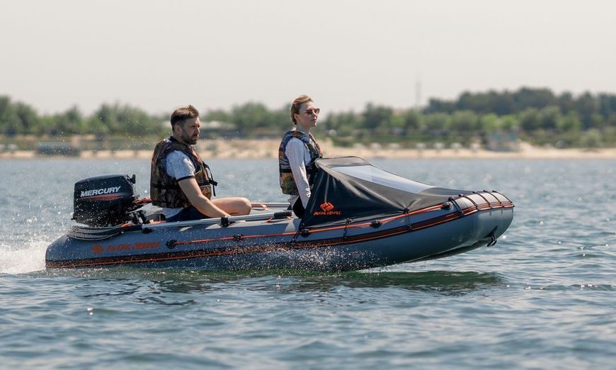 Kolibri KM-300XL dark gray motor inflatable boat + Air-Deck