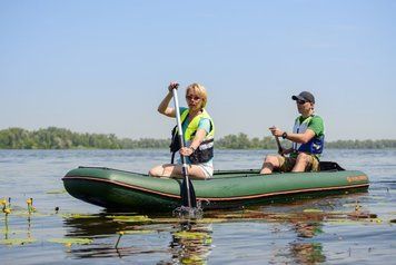 Kolibri KM-330C inflatable canoe, light gray