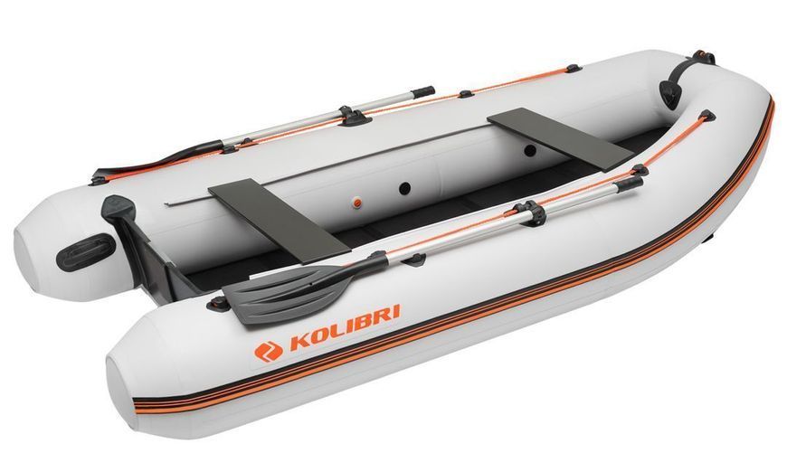 Kolibri KM-330DL light gray motor keel inflatable boat + sleigh book