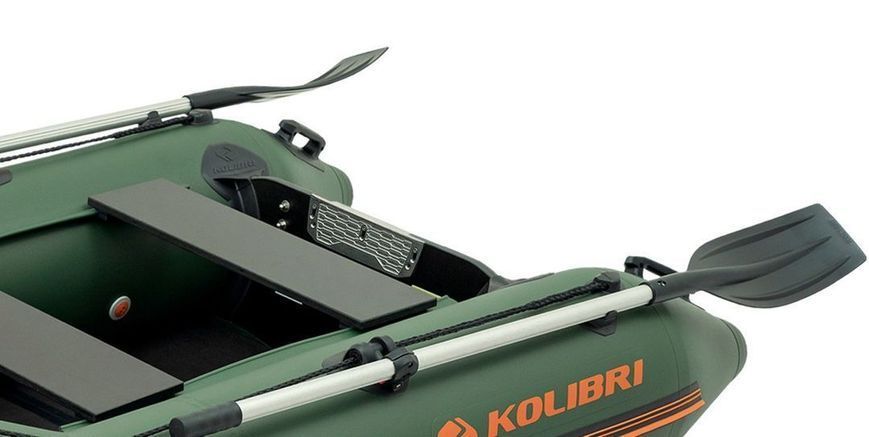 Колібрі КМ-245Д (Kolibri KM-245D Профі) зелений моторний кільовий надувний човен + слань-книжка Kolibri KM-245D Профи green фото