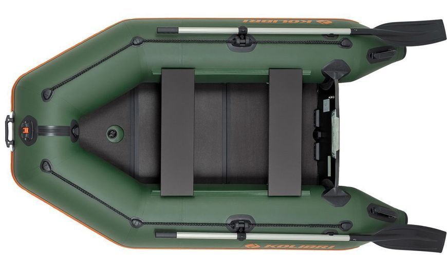 Колібрі КМ-245Д (Kolibri KM-245D Профі) зелений моторний кільовий надувний човен + слань-книжка Kolibri KM-245D Профи green фото