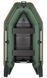 Kolibri KM-260D Profi, bateau pneumatique &agrave; quille motoris&eacute;e vert avec plancher repliable