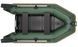Kolibri KM-260D Profi, bateau pneumatique &agrave; quille motoris&eacute;e vert avec plancher repliable