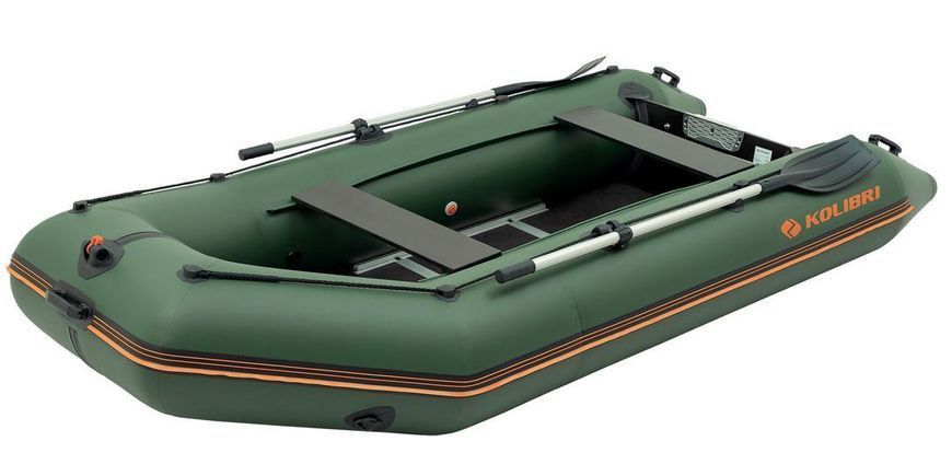 Kolibri KM-330D Profi green motor keel inflatable boat + aluminum paddle
