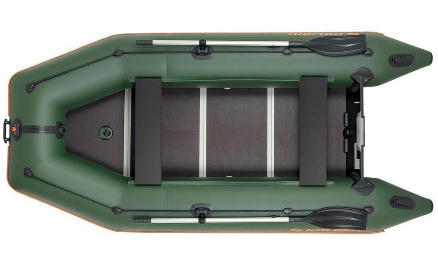 Kolibri KM-330D Profi green motor keel inflatable boat + aluminum paddle