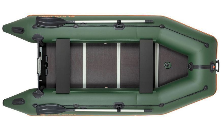 Kolibri KM-330D Profi green motor keel inflatable boat + aluminum paddle