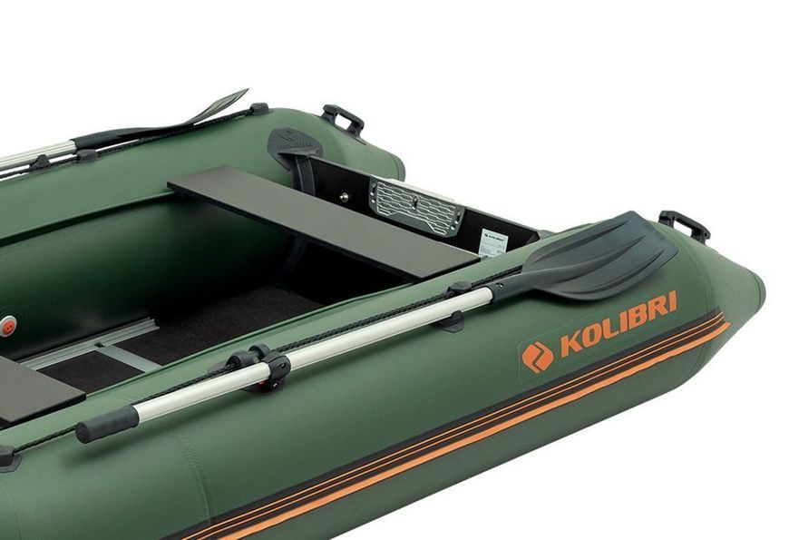 Kolibri KM-330D Profi green motor keel inflatable boat + aluminum paddle