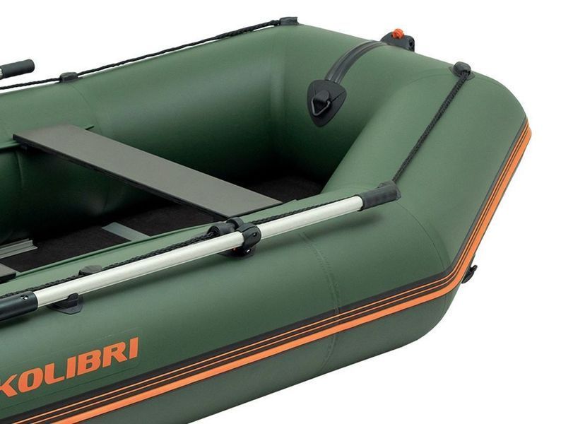 Kolibri KM-300D Profi green motor keel inflatable boat + plywood deck
