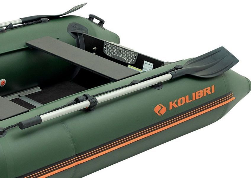 Kolibri KM-300D Profi green motor keel inflatable boat + plywood deck